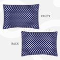 thumbnail image 3 of Pillow Covers, Polka dot navyblue Pillow Cases Standard Size with Envelope Closure (20x26 inches) ,Comfy Bedding Pillowcase for Hair and Skin - Soft Breathable Pillow Protectors, 3 of 6