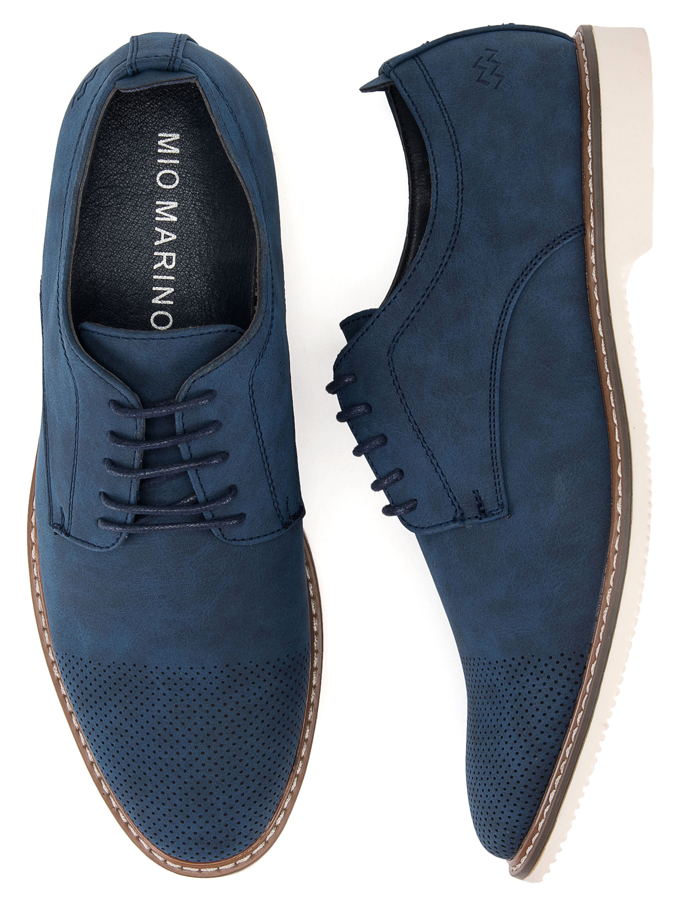 Mio Marino Men's Casual Oxford Suede Dress Shoes