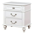thumbnail image 2 of Furniture of America Mondu Traditional Wood Kids Nightstand with USB in White, 2 of 6