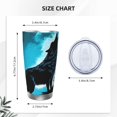 thumbnail image 4 of Bingfone Blue Full Moon Wolf for 20 Oz Stainless Steel Travel Mug Double Wall Water Coffee Cup for Home,Office, Outdoor Works Great for Ice Drinks and Hot Beverage-Straw Three-piece Set, 4 of 8