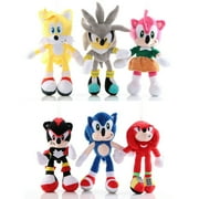 Sonic the Hedgehog Plushies Toys Amy Classic Knuckle Shadow Tails Figure Doll Christmas Birthday Gifts for Boys Girls 11"