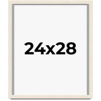 24x28 Shadow Box Frame White | 1.125 Inches Deep Real Wood Rustic Shadowbox Display Frame | UV