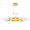 thumbnail image 1 of 14 Light Chandelier with Satin Gold finish, 1 of 2
