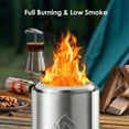thumbnail image 5 of Auseo Tabletop Fire Pit Smokeless Compact & Portable Dual Fuel with Portable Bag, 304 Stainless Steel - Burning, Gardens, Patios, 5 of 11