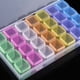 thumbnail image 4 of Caja de almacenamiento vacía de plástico con 28 rejillas para exhibir joyas, diamantes de imitación y cuentas, para decoración de uñas, 4 of 12