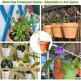 thumbnail image 3 of Topboutique Plant Hooks for Hanging,6 Pcs Clips for Clay Pot,Terracotta Pots Hangers,Wall Mounted Plant Holder Hooks,Stainless Steel Pot Hanging Hook Garden Plants Accessory for Hanging Planters, 3 of 7