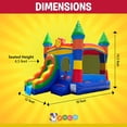 thumbnail image 2 of Pogo Crossover Inflatable Bounce House with Water Slide and Blower, Rainbow Smiley, 2 of 8