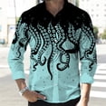 thumbnail image 4 of Camisa de hombre de 11 colores, otoño e invierno 2024, ropa de gran tamaño, camisa de manga larga con estampado 3D de pulpo, blusas casuales holgadas de moda, 4 of 4