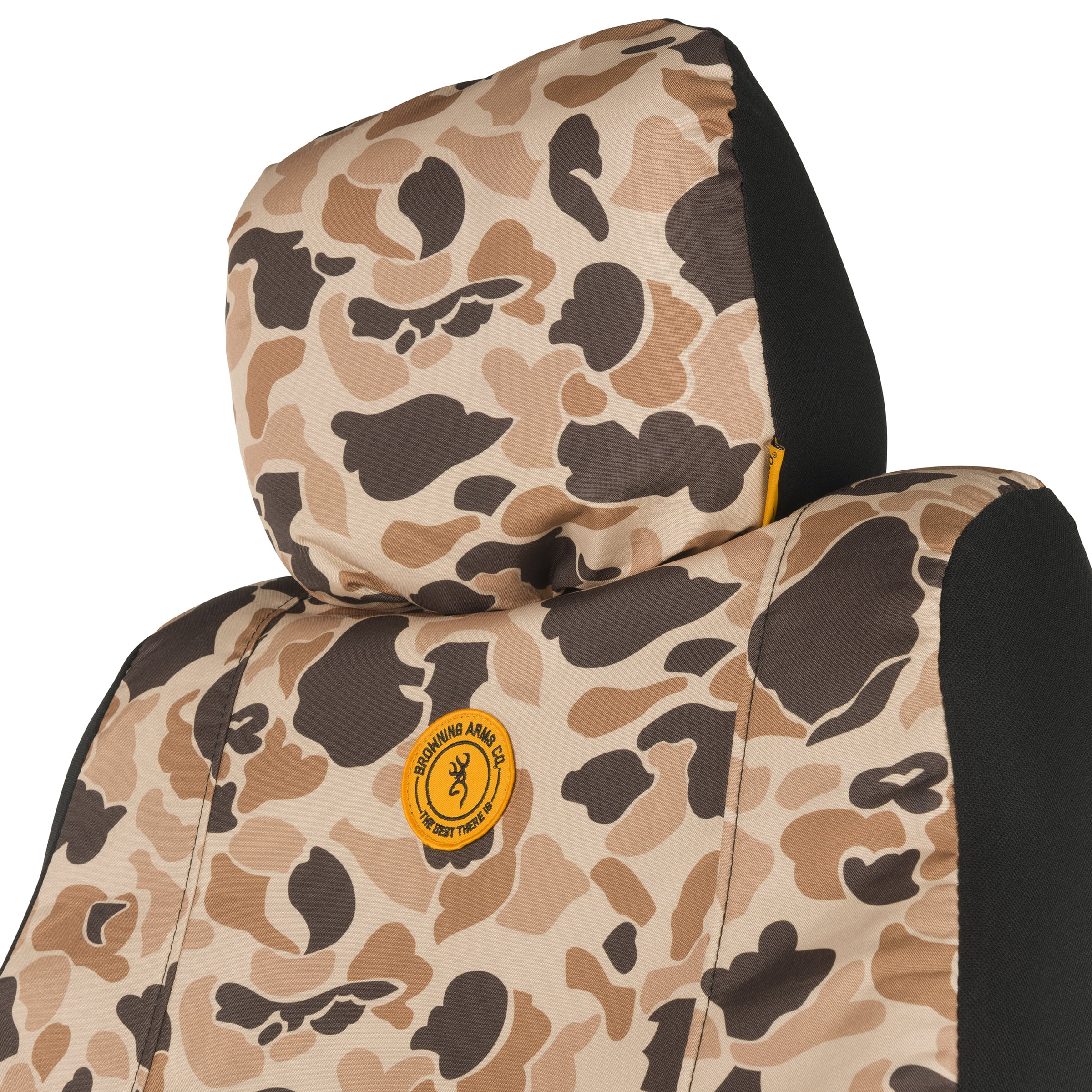 Browning Universal Low Back, Water and Dirt Resistant Car, Truck, and SUV Seat Covers, Arms Co. (Tan Duck Camo)