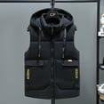 thumbnail image 2 of Durtebeua Men's Lightweight Packable Hooded Puffer Vest Z17-Black,3XL, 2 of 3