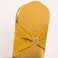 thumbnail image 6 of BalsaCircle Metallic Gold Tinsel Spandex Stretchable Banquet Chair Cover Sash Band Buckle Party Events Decorations, 6 of 8