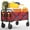 Red, variant on Collapsible Wagon 380 lbs, Heavy Duty Wagons Carts Foldable, Shopping Cart with All-Terrain Wheels , Weatherproof, Wagon Cart for Home, Outdoor,Beach,Camping, Sports, Black