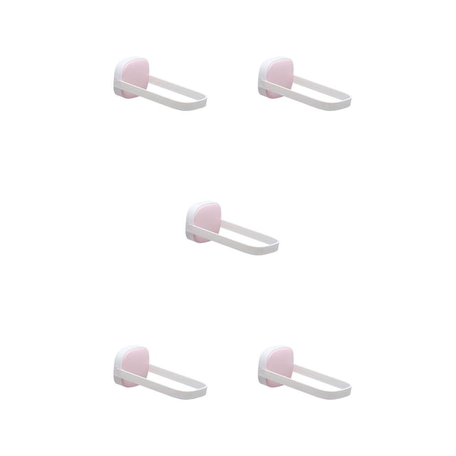 Toystoory Perchero para ropa, organizador de almacenamiento plegable montado en la pared, soporte extraíble sin perforaciones, balcón, baño, rosa y rosa blanco 5piezas Toystoory CBP219721