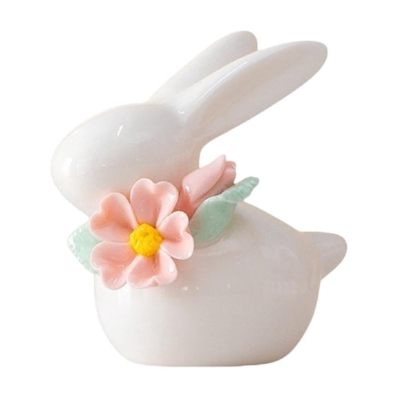 Mrzvby Easter Home Decorations and Easter Basket Stuffers,Cute Ceramic Bunny Ornament for Home and Living Room Decoration Giving Birthday Gifts To Girlfriends and Friend As Souvenirs