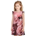 thumbnail image 1 of Vsdgher Illets Roses Délicats pour Filles Chemises de Nuit Manches Courtes à Volants Robe de Nuit Pyjama pour Fête Pyjama-Moyen, 1 of 6