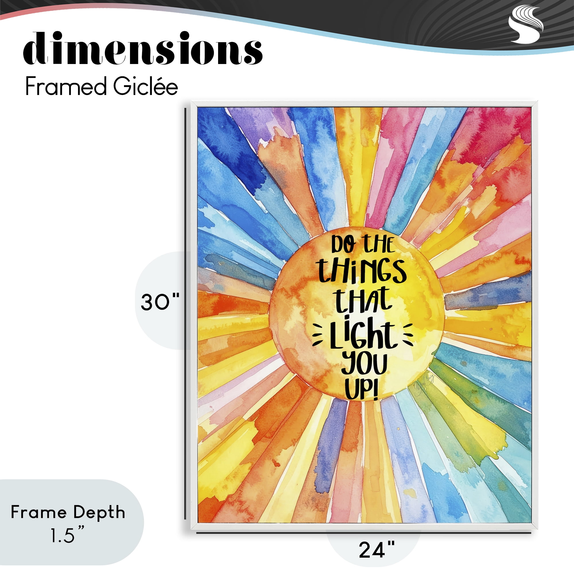 Stupell Industries Things That Light You Up White Framed Giclee Art, design by Shelly Craig
