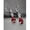 Red, variant on Cubic Zirconia Teardrop Dangle Earrings Silver-2 Lever-Back