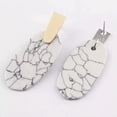 thumbnail image 6 of Resin Oval Turquoise Stone Leopard Geometric Dangle Earrings Women Jewelry, 6 of 9