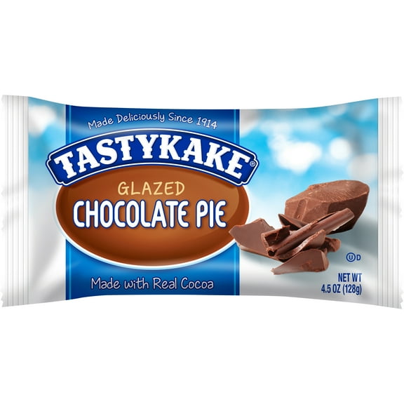 Tastykake Glazed Chocolate Pie, Individually Wrapped Snack Pie, 4.5 oz