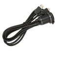 thumbnail image 1 of Cable de Montaje de Lavado de AutomÓVIL de DOBLE PUERTOS, Material de Montaje en el Tablero USB Material PVC USB2.0 Macho A Mujer Tipo C 2.0 Con Luz Led Para Yate, 1 of 7