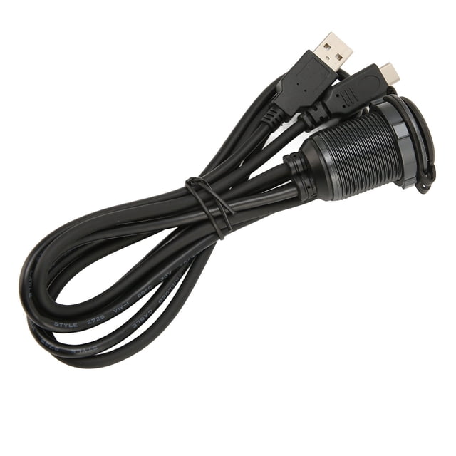 Cable de Montaje de Lavado de AutomÓVIL de DOBLE PUERTOS, Material de Montaje en el Tablero USB Material PVC USB2.0 Macho A Mujer Tipo C 2.0 Con Luz Led Para Yate
