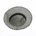 thumbnail image 5 of WITHMOONS Women Flanging Straw Sun Hat Bocassi Summer Bowler Beach Cap SL8988 (Blue), 5 of 5