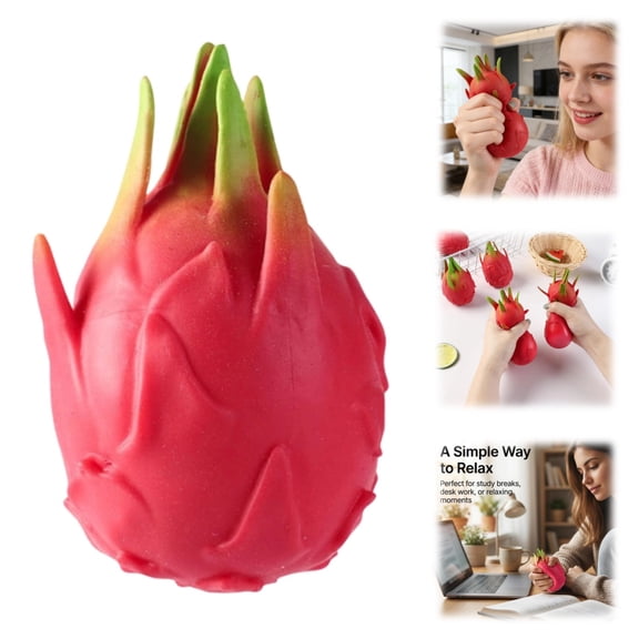 Dragon Fruit Squishies, Squishies Dragon Fruit, Fidget Toys Adults & Teens, Easter Basket Stuffers, HTF Sparkling Stress Relief Collectible, Sensory Stress Squeeze Toys
