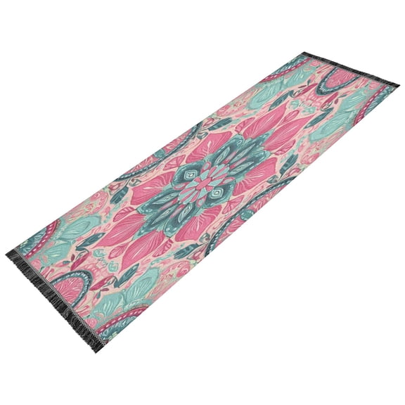 Vintage Modern Runner Rug,Non Slip Machine Washable 72"x23.5" Polyester Material Pet-Friendly Durable,Applicable to Entryway Rug Living Room Rug Green Combination