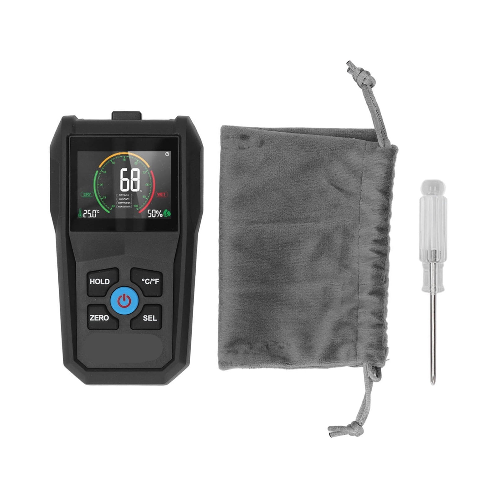Moisture Meter Wood Moisture Tester Pinless Moisture Meter Digital Display Moisture Sensor Detector
