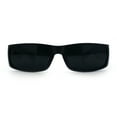 thumbnail image 4 of Mens Mad Dog Narrow Rectangle 90s Street Gangster Shade Sunglasses Matte Black, 4 of 8