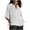 White, variant on WIZUTIZ Plus Size Tops for Women up to 65% Off Breathable Fluffy Athletic Tee V-Neck Cozy Style Short Sleeve Tshirt Elegant Solid Linen Tshirts Comfy Holiday Beach T-shirt Casual Ladies Tops Black