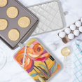 thumbnail image 5 of Yayeee Pot Holders Kitchen Heat Resistant with Pocket 7"x9.8" Cotton Oven Cooking Hot Pads, Purple Abstract Floral, 5 of 7