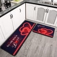 thumbnail image 4 of Faptoena Kitchen Rugs and Mats Sets of 2,Valentine''s Day Kitchen Rugs Red Love Heart Decoration Non-Slip Rugs,Rubber Backing Waterproof Floor Mat,17x30+17x48inch, 4 of 6