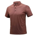 thumbnail image 4 of WIZUTIZ Men 3-Buttons Short-Sleeved T-Shirt Business Loose Henley Shirts Breathable Lapel Pullover Top, 4 of 5