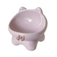 thumbnail image 3 of Comedero para gatos inclinado y elevado, antideslizante, elegante, resistente, fácil de lavar. violeta, 3 of 9