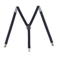thumbnail image 3 of Bretelles Ajustables pour Hommes avec 3 Pinces pour Costume de Mariage d'Affaires Fête Bleu Foncé, 3 of 9