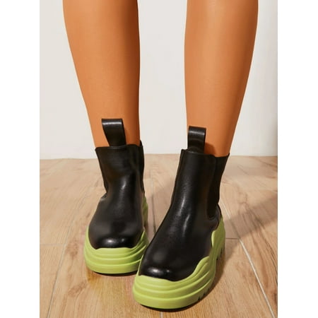 

ROASO Women s High Sole Booties Green
