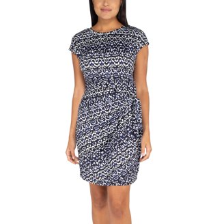 Nicole Miller Women's Side Tie Faux Wrap Dress (Black Floral, Medium) -  Walmart.com