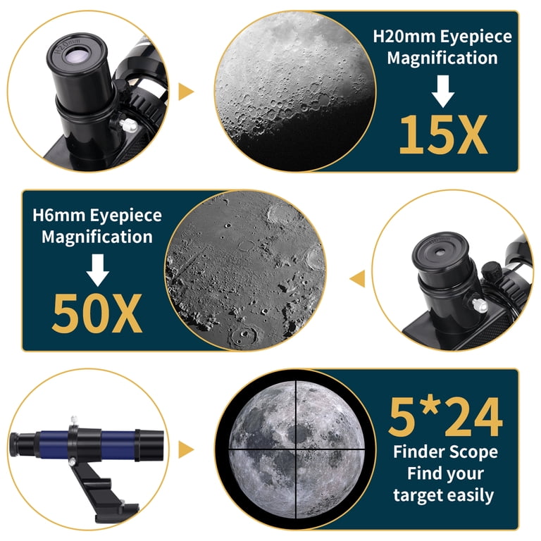 BEBANG Teleskope für Astronomie, tragbares 70 mm Refraktor Teleskop für
