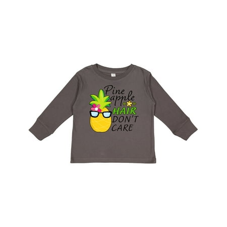 

Inktastic Pineapple Hair Dont Care Gift Toddler Boy or Toddler Girl Long Sleeve T-Shirt