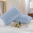 thumbnail image 2 of Lumbar Pillow Covers 20x12 Inch Set of 2, Pure Light Blue Waterproof Outdoor Pillow Covers, Simple Solid Color Decorative Cushion Pillowcases for Couch, Sofa, Bed, Garden, Patio, 2 of 9