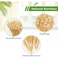 thumbnail image 3 of GIXUSIL 100 Pcs Fancy Toothpicks for Appetizers Handmade Bamboo, Cocktail Sticks, Pearl Food Picks for Wedding Holiday Party Food Fruit Drinks (White, 4.7 in), 3 of 7