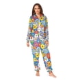 thumbnail image 2 of FORMRS Onesies Pajama for Adults Unisex Hoodie Winter Jumpsuit One Piece Sleepwear, Sizes S-2XL, Floral Fiesta, 2 of 7