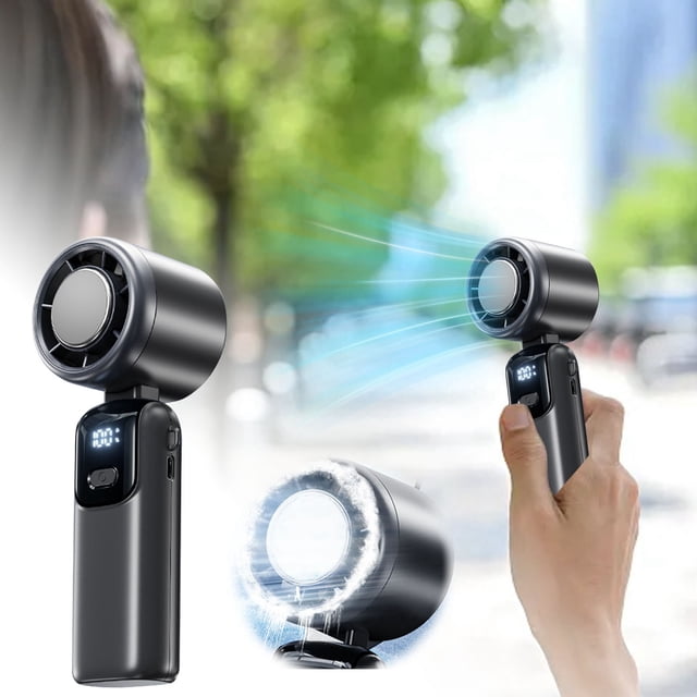 Portable Handheld Fan With Ice Pad Rechargeable Mini Fan For Indoor Outdoor Use Personal Fan Mini Fan with Clip for Hat Bed Fan for Sleeping Adjustable Window Fans with Exhaust And Intake Portable
