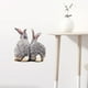thumbnail image 3 of 1 Uds. Pegatina de dos conejitos bonitos conejos 3D pegatina extraíble para pared decoración del ho yeacher Largo, 3 of 7