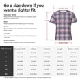 thumbnail image 4 of Rocae Purple Floral Gingham Check Plaid for Men's Moisture-Wicking Crew Tee - T-Shirt for Sports, Outdoor Activities, and Casual WearMedium, 4 of 9