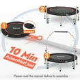 thumbnail image 6 of BCAN 40" Foldable Trampoline, Fitness Rebounder with Adjustable Foam Handle, Exercise Trampoline for Adults/kids Indoor/Garden Workout Max Load 330lbs, 6 of 6