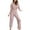 Pink, variant on Kmdttou Summer 50% off Clearance! Women's Solid Color Casual Temperament Design Fashionable Breathable With Pockets Slim Loose Long Tops Long Pants Set Suit on Clearance!