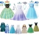 thumbnail image 2 of Disney Frozen Snow Queen Elsa vestido princesa Anna Halloween Cosplay disfraz para niñas niños malla blanca ropa de fiesta de graduación Vestido2T (etiqueta 100) Gao Jinjia LED, 2 of 2