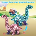 thumbnail image 2 of Juguete de dinosaurio con control remoto Basytodio, lentejuelas reversibles, 2 of 6